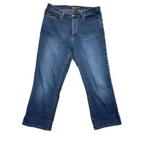 Chico's Jeans Womens 2.5 Blue Denim Cropped Classic Fit Stretch‎